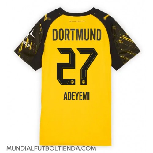 Camiseta Borussia Dortmund Karim Adeyemi #27 Primera Equipación Replica 2025-26 para mujer mangas cortas